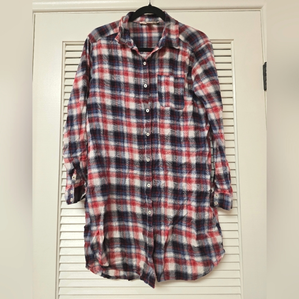 Forever 21 - Plaid Casual Oversized Show Me Your Way Shirt Dress